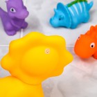 Набор игрушек для ванны «Динозавры и львенок», 4 шт, с пищалкой, Крошка Я 7043253