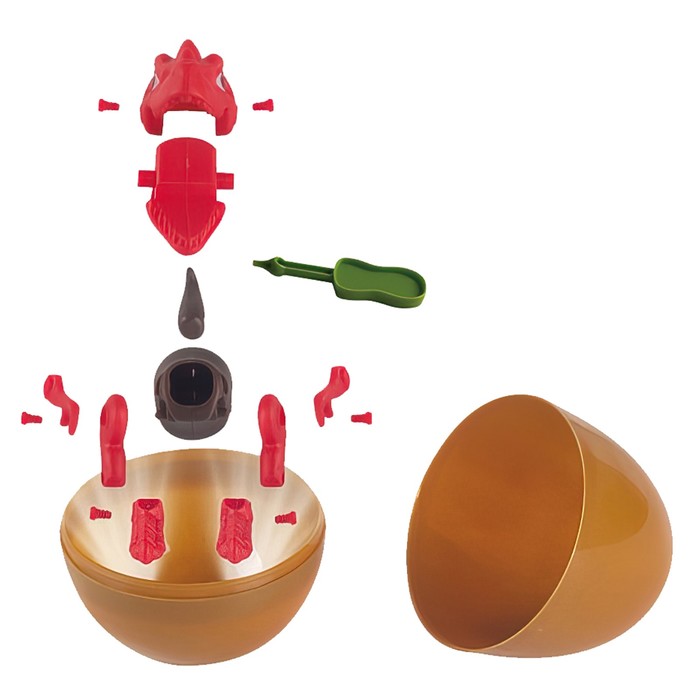Конструктор винтовой «Мир динозавров», сюрприз в яйце, с отверткой, 5 видов, МИКС - фото 1907342362