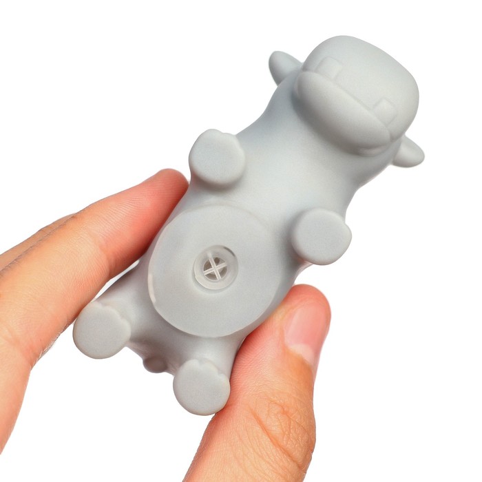 Набор игрушек для игры в ванне «Бегемотик», мыльница, 3 игрушки, с пищалкой 52089