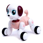 Робот собака «Мой любимый питомец» IQ BOT, на пульте управления, интерактивный: звук, музыкальный, сенсорный, на аккумуляторе, бордовый - фото 7482077
