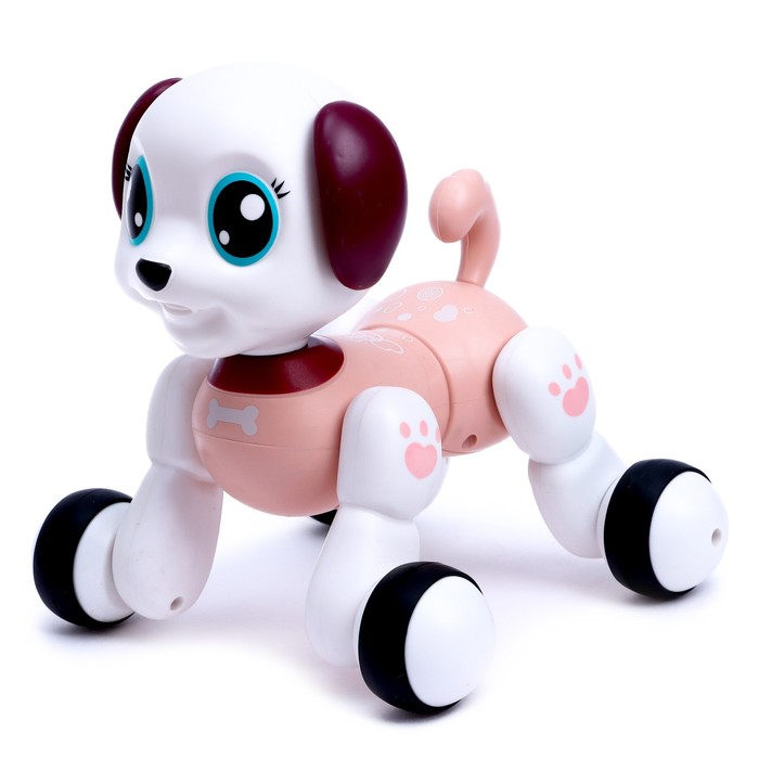 Робот собака «Мой любимый питомец» IQ BOT, на пульте управления, интерактивный: звук, музыкальный, сенсорный, на аккумуляторе, бордовый - фото 1883796667