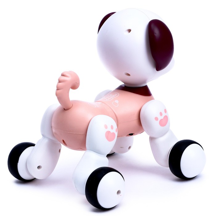 Робот собака «Мой любимый питомец» IQ BOT, на пульте управления, интерактивный: звук, музыкальный, сенсорный, на аккумуляторе, бордовый - фото 1883796669