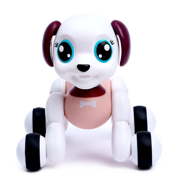 Робот собака «Мой любимый питомец» IQ BOT, на пульте управления, интерактивный: звук, музыкальный, сенсорный, на аккумуляторе, бордовый - фото 1883796670