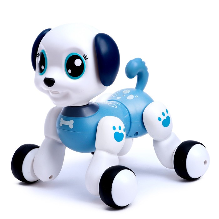 Робот собака «Мой любимый питомец» IQ BOT, на пульте управления, интерактивный: звук, музыкальный, сенсорный, на аккумуляторе, синий - фото 1905894667