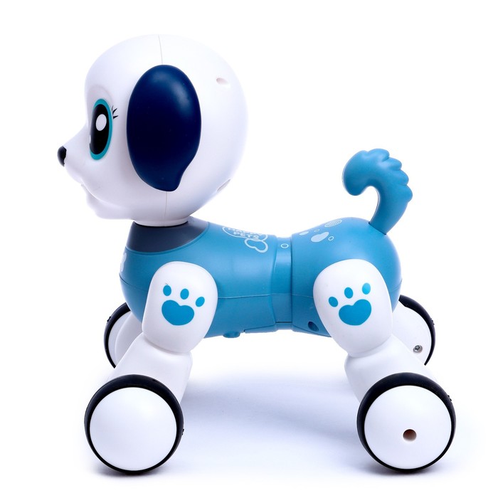Робот собака «Мой любимый питомец» IQ BOT, на пульте управления, интерактивный: звук, музыкальный, сенсорный, на аккумуляторе, синий - фото 1905894668