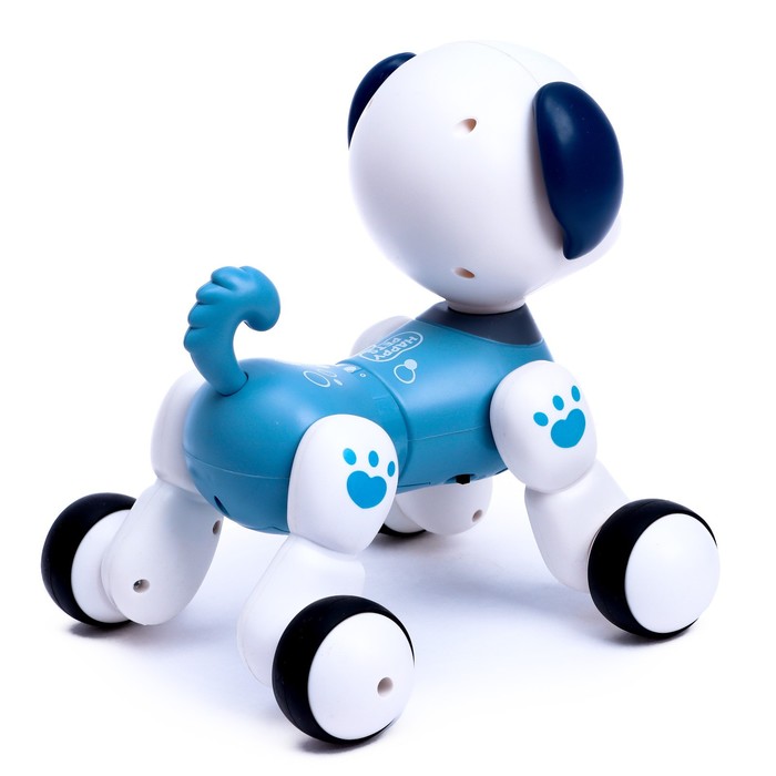 Робот собака «Мой любимый питомец» IQ BOT, на пульте управления, интерактивный: звук, музыкальный, сенсорный, на аккумуляторе, синий - фото 1905894669
