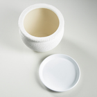 Горшок для цветов "Вьетнам" шёлк, белый, керамика, 5 л - Фото 2