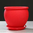 Горшок для цветов "Вьетнам" шёлк, красный, керамика, 5 л - Фото 1