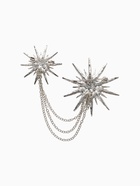 Брошь «Сияние» с цепочками, цвет белый в серебре - Фото 3