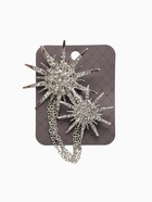 Брошь «Сияние» с цепочками, цвет белый в серебре - Фото 5