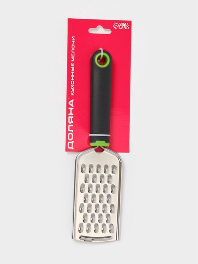 Тёрка для сыра крупная Доляна Lime, 22.8 см, с ручкой, цвет МИКС