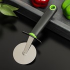 Нож для пиццы и теста Доляна Lime, 20,5×6,5 см, цвет чёрно-зелёный - Фото 3