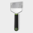 Нож для фигурной нарезки Доляна Lime, 20 см, нержавеющая сталь, цвет чёрно-зеленый - фото 4339879