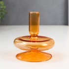 Подсвечник стекло на 1 свечу "Эсон" прозрачный оранж d=1 см 11 см - фото 318719317