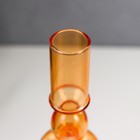 Подсвечник стекло на 1 свечу "Морбиан" прозрачный оранж 27х8,5х8,5 см 7330968 - фото 16467357