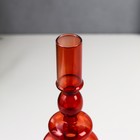 Подсвечник стекло на 1 свечу "Морбиан" розовое вино 27х8,5х8,5 см 7330971 - фото 16416782