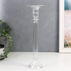 Подсвечник стекло на 1 свечу "Аверон" прозрачный 30х7,5х7,5 см - фото 25269170