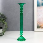 Подсвечник стекло на 1 свечу "Аверон" прозрачный зелёный 30х7,5х7,5 см - фото 299819239