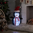 Светодиодная фигура «Пингвин» 35 × 70 × 35 см, металл, текстиль, 220 В, свечение белое - фото 2967088