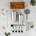 Набор бармена Olander, 10 предметов на подставке, нержавеющая сталь, серебристый - Фото 1