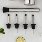 Набор бармена Olander, 10 предметов на подставке, нержавеющая сталь, серебристый - Фото 4