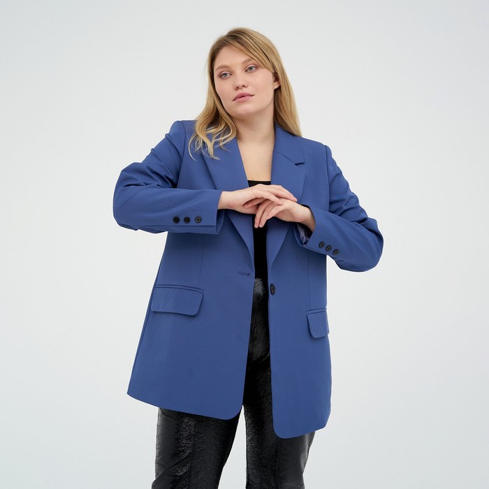 Пиджак женский MIST plus-size, р.54, синий 52105