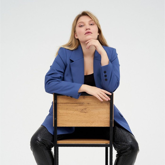 Пиджак женский MIST plus-size, р.54, синий 52105