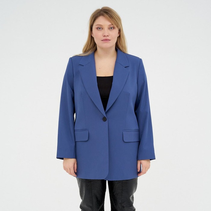 Пиджак женский MIST plus-size, р.60, синий 52108