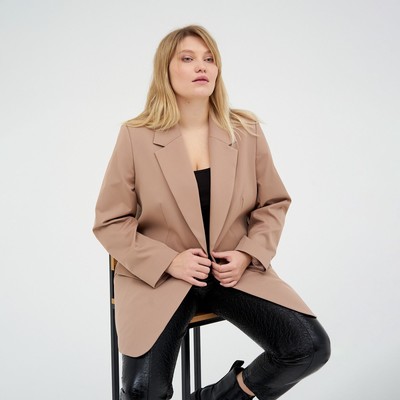 Пиджак женский MIST plus-size, размер 54, бежевый