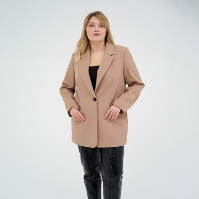Пиджак женский MIST plus-size, размер 56, бежевый