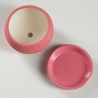 Горшок для цветов "Шар", шёлк, розовый, керамика, 0.4 л - Фото 2