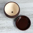 Горшок для цветов "Шар", шёлк, шоколадный цвет, керамика, 0.4 л - Фото 2