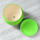 Горшок для цветов "Шар", шёлк, зелёный, керамика, 1.4 л - Фото 2