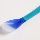 Набор для кормления: миска на присоске 340 мл., с крышкой, термоложка, цвет синий - фото 6510093