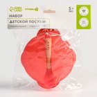 Тарелка на присоске Крошка Я 340 мл, в наборе крышка, термоложка, розовый - Фото 8