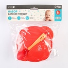 Тарелка на присоске Крошка Я 340 мл, в наборе крышка, термоложка, розовый - Фото 10