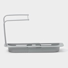 Держатель на раковину для кухонных мелочей Доляна, 36(49.5)×9×26 см, серый - Фото 6