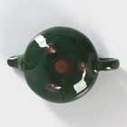 Набор для чайной церемонии керамический «Лунный камень», 7 предметов: чайник 150 мл, 6 пиал 50 мл, цвет зелёный - фото 4615560