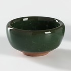Набор для чайной церемонии керамический «Лунный камень», 7 предметов: чайник 150 мл, 6 пиал 50 мл, цвет зелёный - фото 4615561