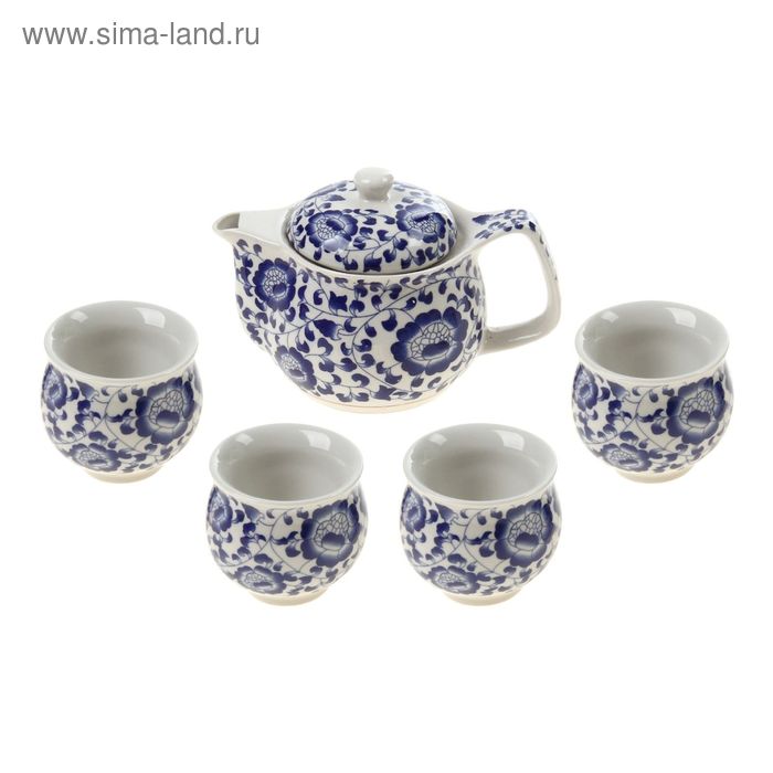 Набор для чайной церемонии "Традиция", 5 предметов: чайник 400 мл, чашка 50 мл - Фото 1