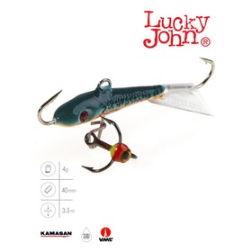 Балансир Lucky John FIN 3 + тройник, 4 см, цвет 53 блистер 7593119