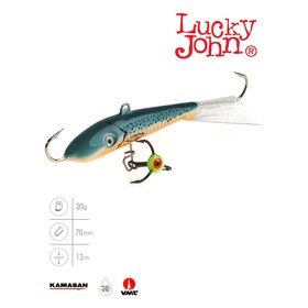 Балансир Lucky John FIN 5 + тройник, 7 см, цвет 53 блистер 7593130