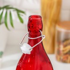 Бутылка стеклянная для соуса и масла с бугельным замком «Галерея», 1 л, 8×30,5 см, цвет МИКС - фото 9856454