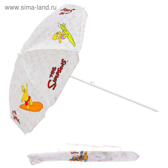Зонт солнцезащитный  SIMPSONS, с наклоном, длина спицы 85 см - Фото 1