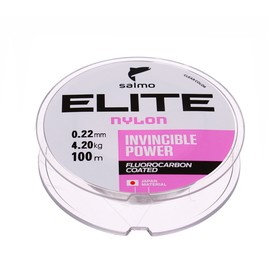 Леска монофильная Salmo Elite FLUORO COATED NYLON, диаметр 0.22 мм, тест 4.2 кг, 100 м, прозрачная 7594150