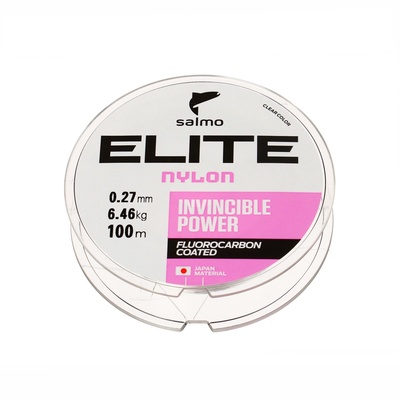 Леска монофильная Salmo Elite FLUORO COATED NYLON, диаметр 0.27 мм, тест 6.46 кг, 100 м, прозрачная