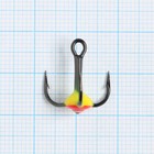 Крючки тройные для приманок Lucky John с цветными каплями, цвет YR, № 06, 10 шт. (комплект 10 шт) - фото 21428772