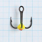 Крючки тройные для приманок Lucky John с цветными каплями, цвет 04, № 04, 10 шт. (комплект 10 шт) - фото 21428776