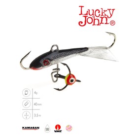 Балансир Lucky John FIN 3 + тройник, 4 см, цвет 13H блистер 7595460