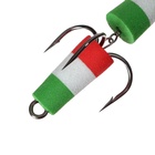 Приманка джиговая ФЛАЖОК №11, 9 см, зелёный-белый-красный (комплект 5 шт) - фото 21428957